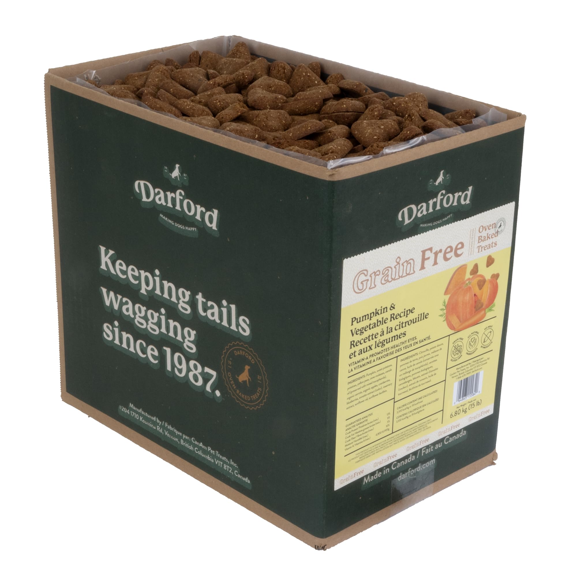 Darford biscuits coeurs potiron legumes : récompense naturelle et savoureuse pour chiens