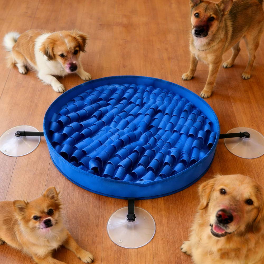 DasTior Snuffle Mat bleu marine, lavable en machine pour entretien facile.