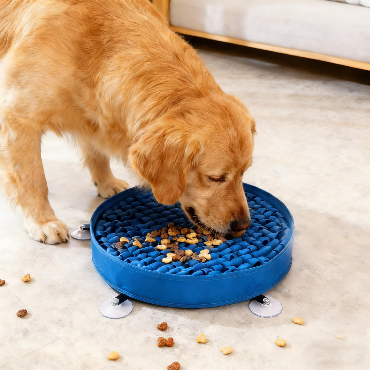 DasTior Snuffle Mat pour chien grande race, tapis rond 20 pouces stimulant l’odorat.