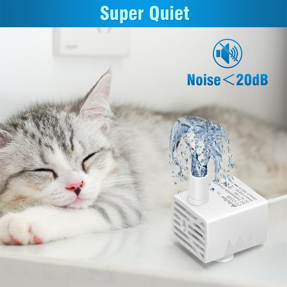 DaToo pompe USB 5V adaptée à diverses fontaines pour chats.