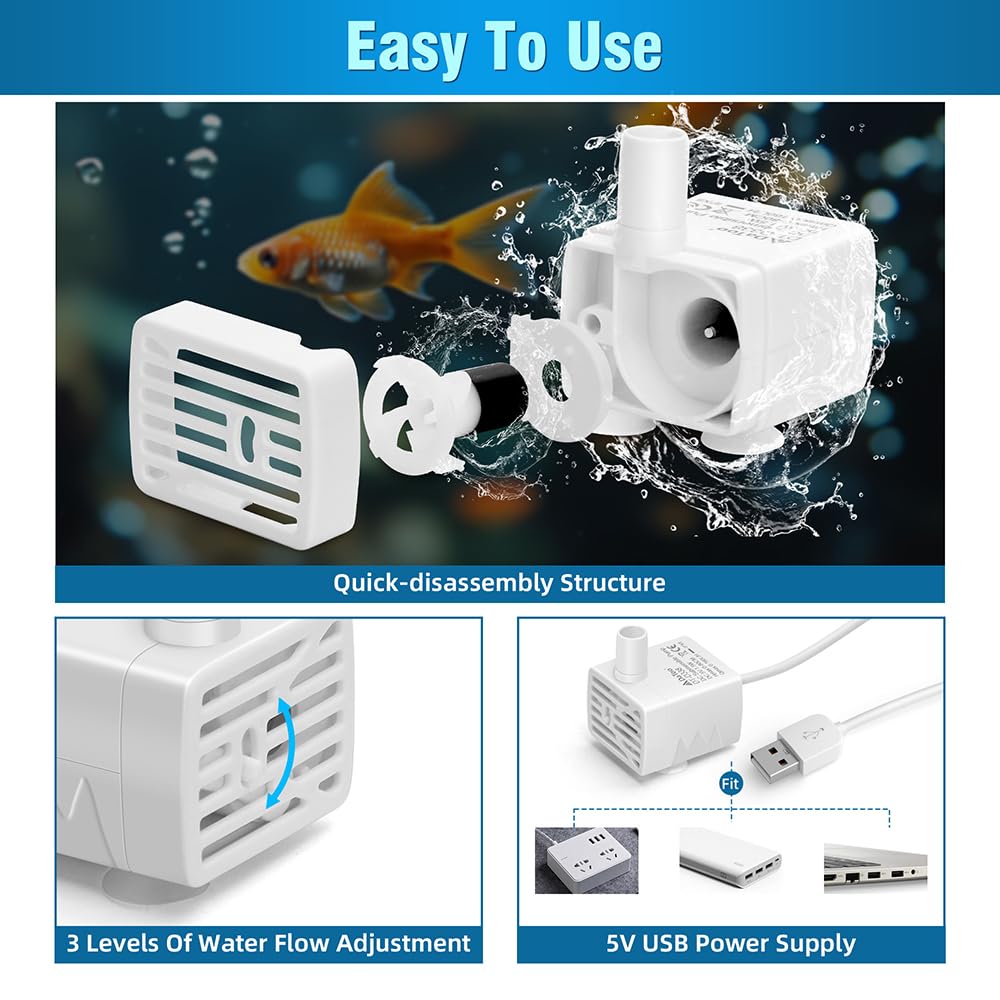 Ventouses DaToo incluses assurent une fixation stable sur la fontaine.