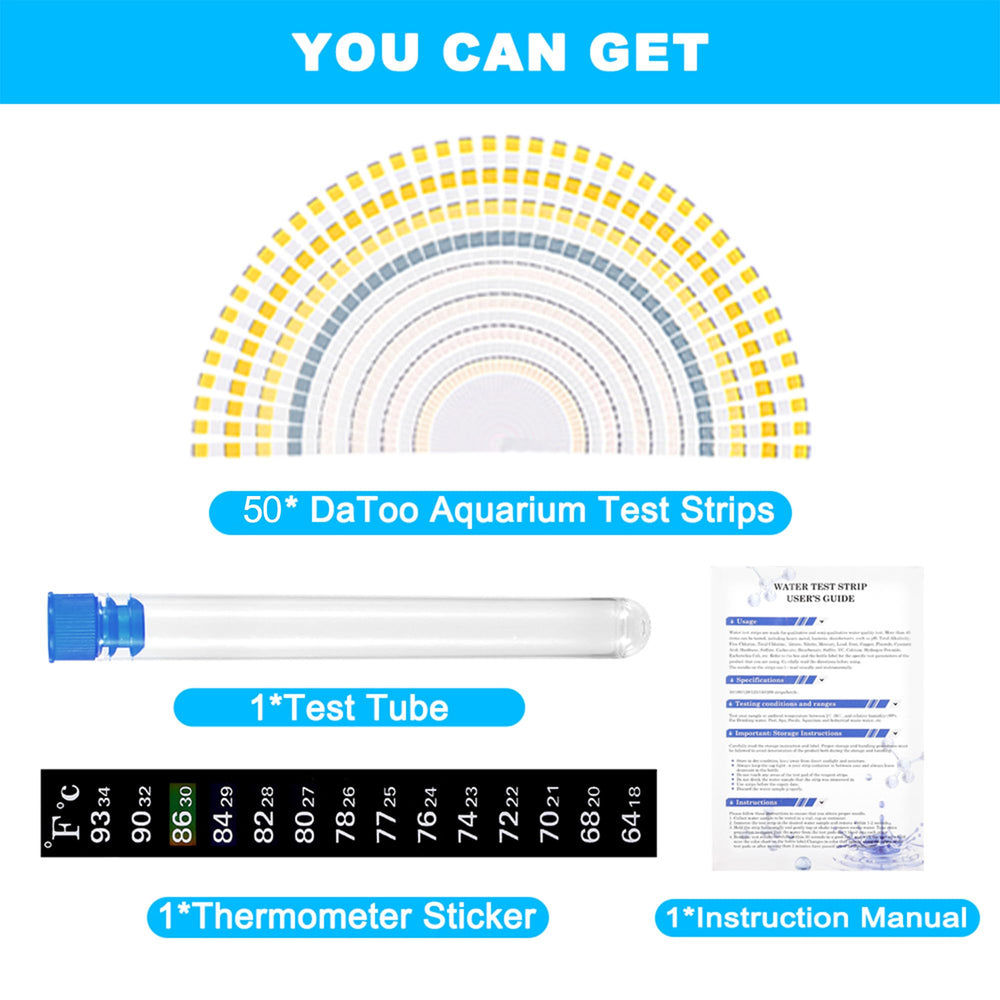 DaToo thermometre adhesif aquarium, thermomètre intégré pour surveiller la température.