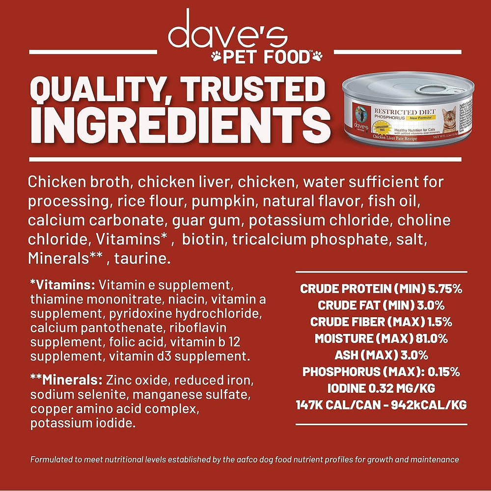 Dave's Pet Food 17 vitamines et minéraux essentiels pour chat.