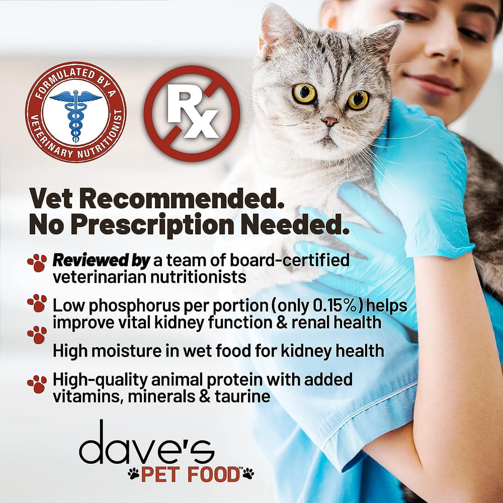 Dave's Pet Food boîte 5,5 oz pratique pour portions quotidiennes.