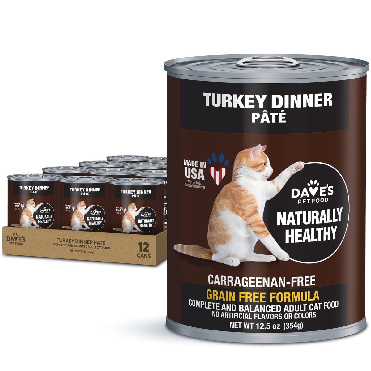 Dave's Pet Food conserve dinde: image de boîte pratique pour l'alimentation chat