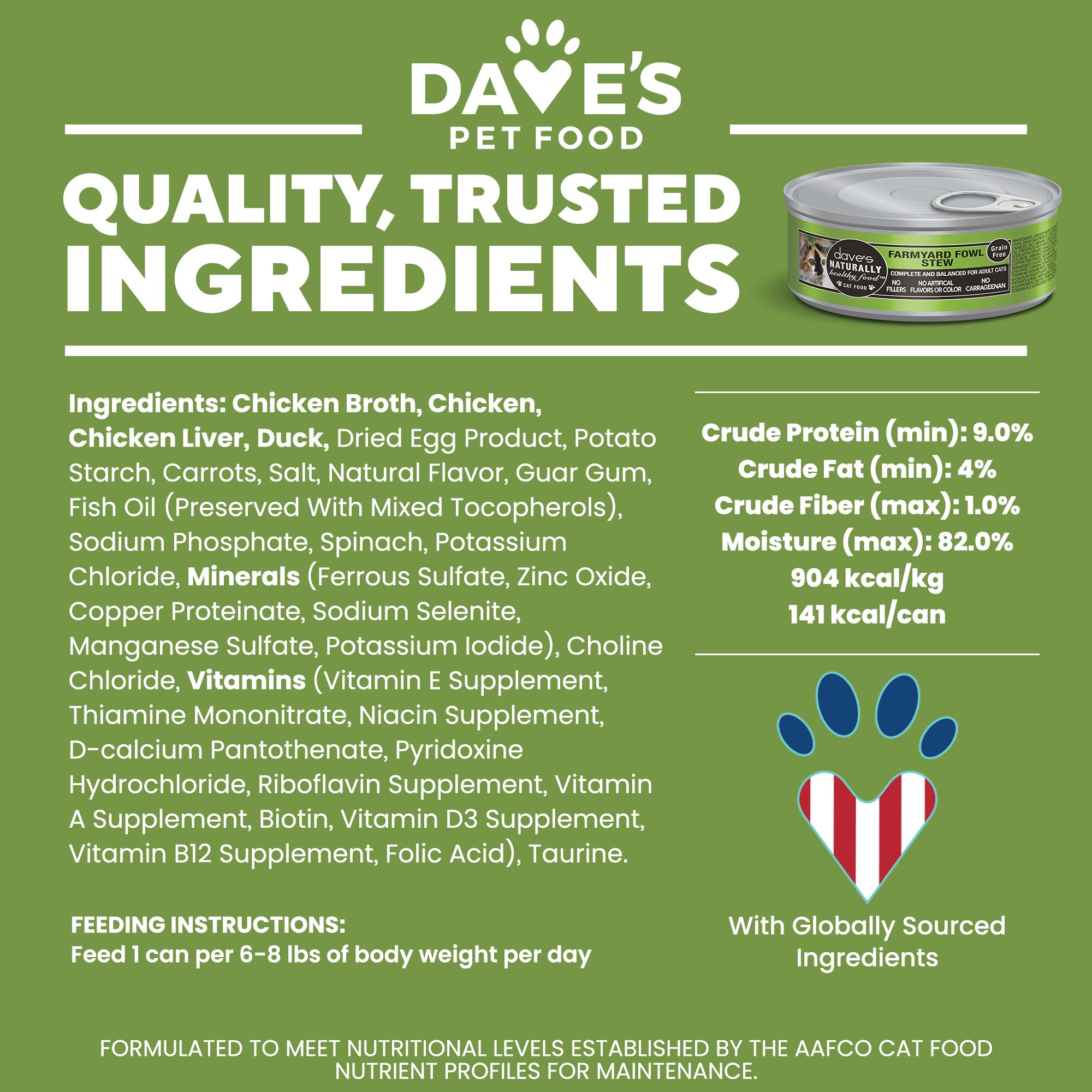 Dave's Pet Food – format 5,5 oz, portions faciles à servir.
