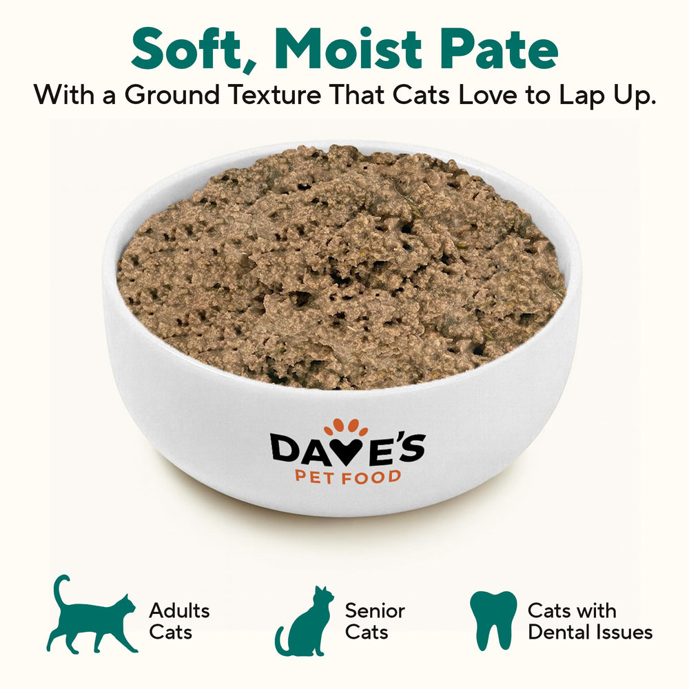Dave's Pet Food aide à l'hydratation, servi en portions faciles à doser.