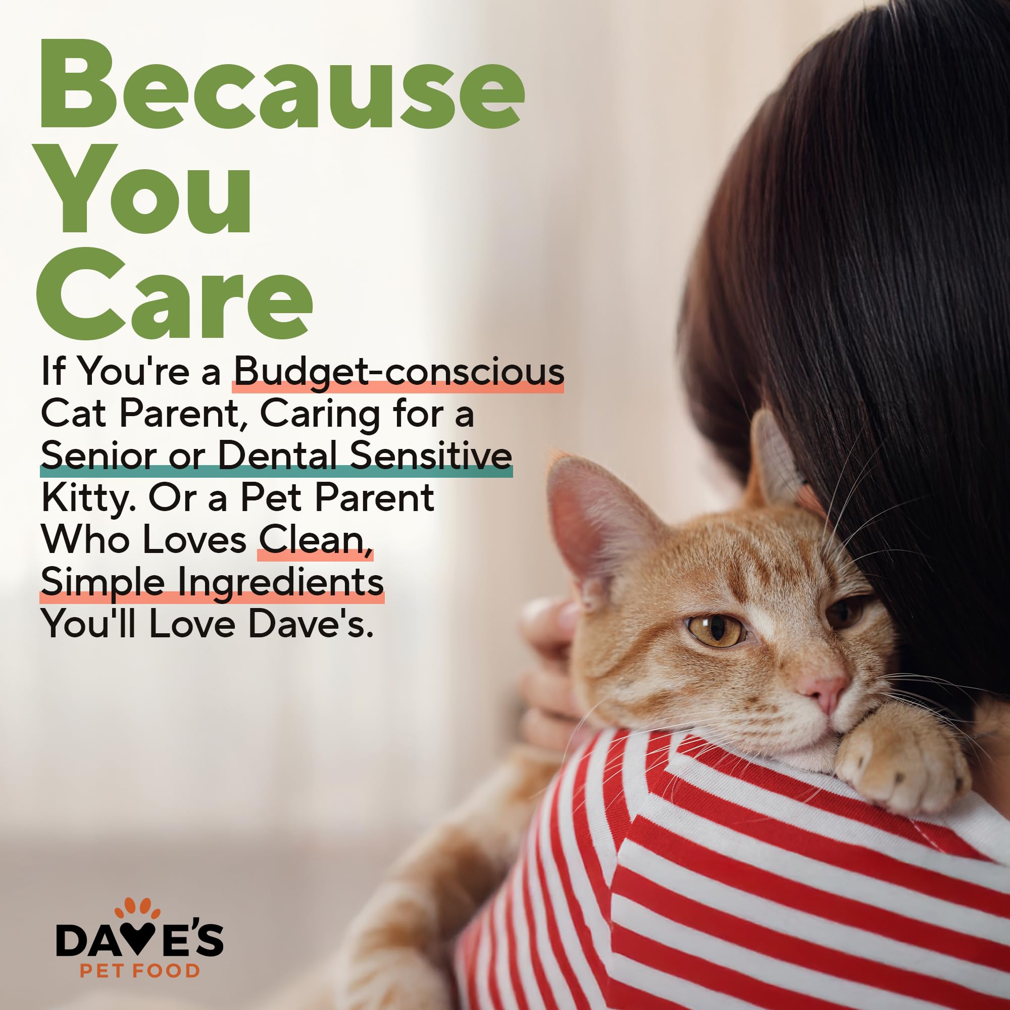 Dave's Pet Food – emballage et texture humide visibles.