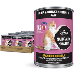 Dave's Pet Food Pâté pour chat en boîte, pratique pour les repas quotidiens.