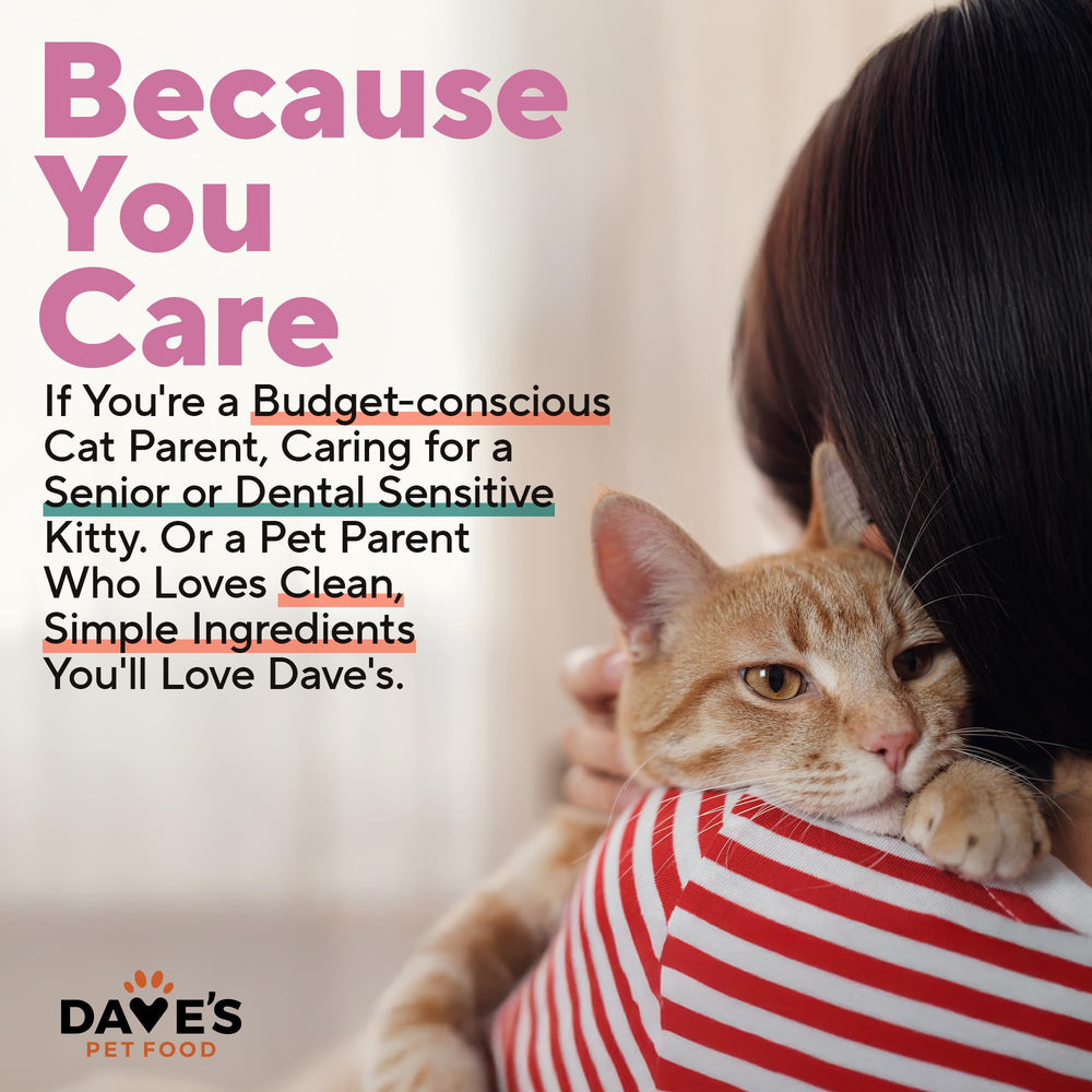 Étiquette claire de Dave's Pet Food Pâté, facile à lire et à choisir.