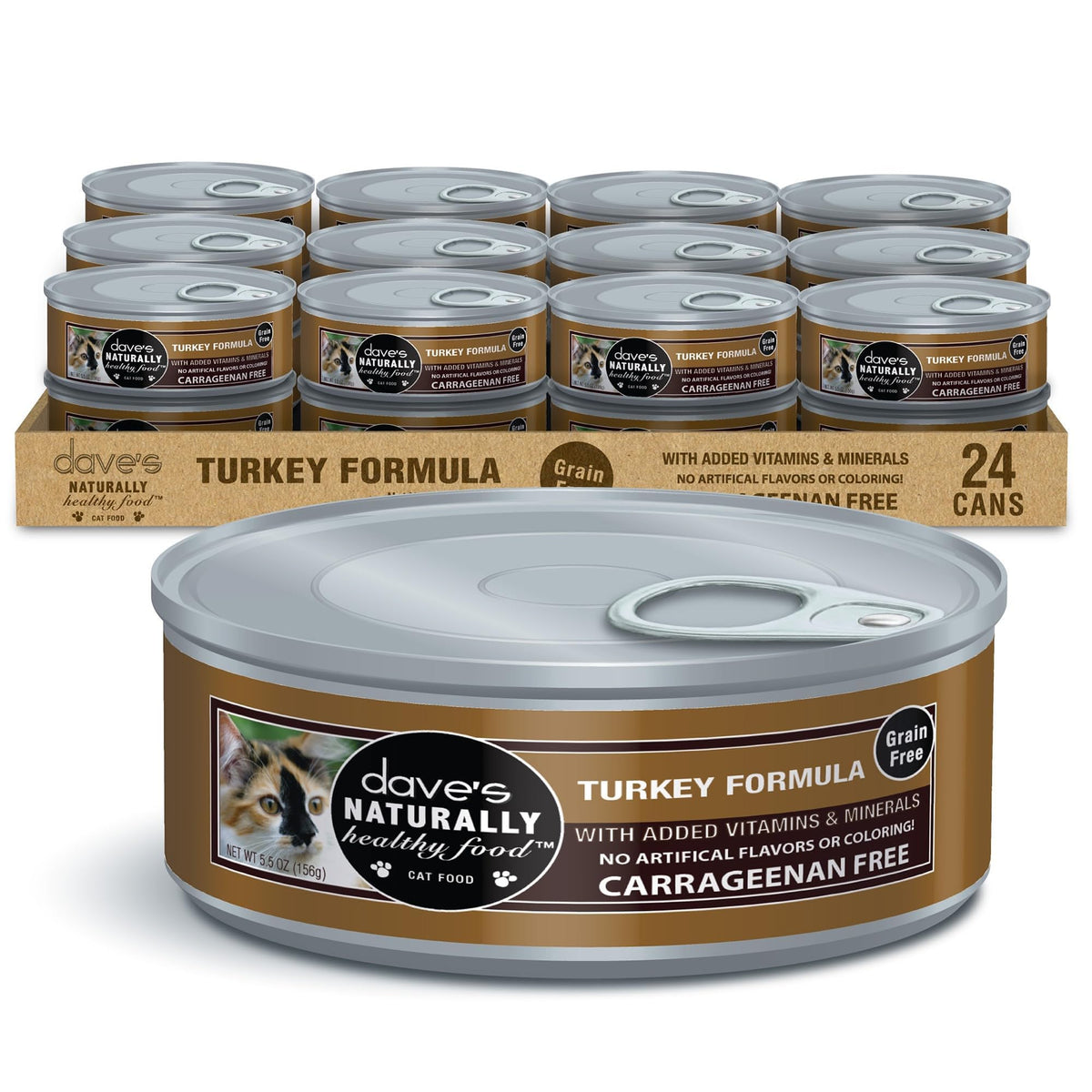 Dave's Pet Food Pâté dinde, conserve 5,5 oz, repas pratique et nourrissant