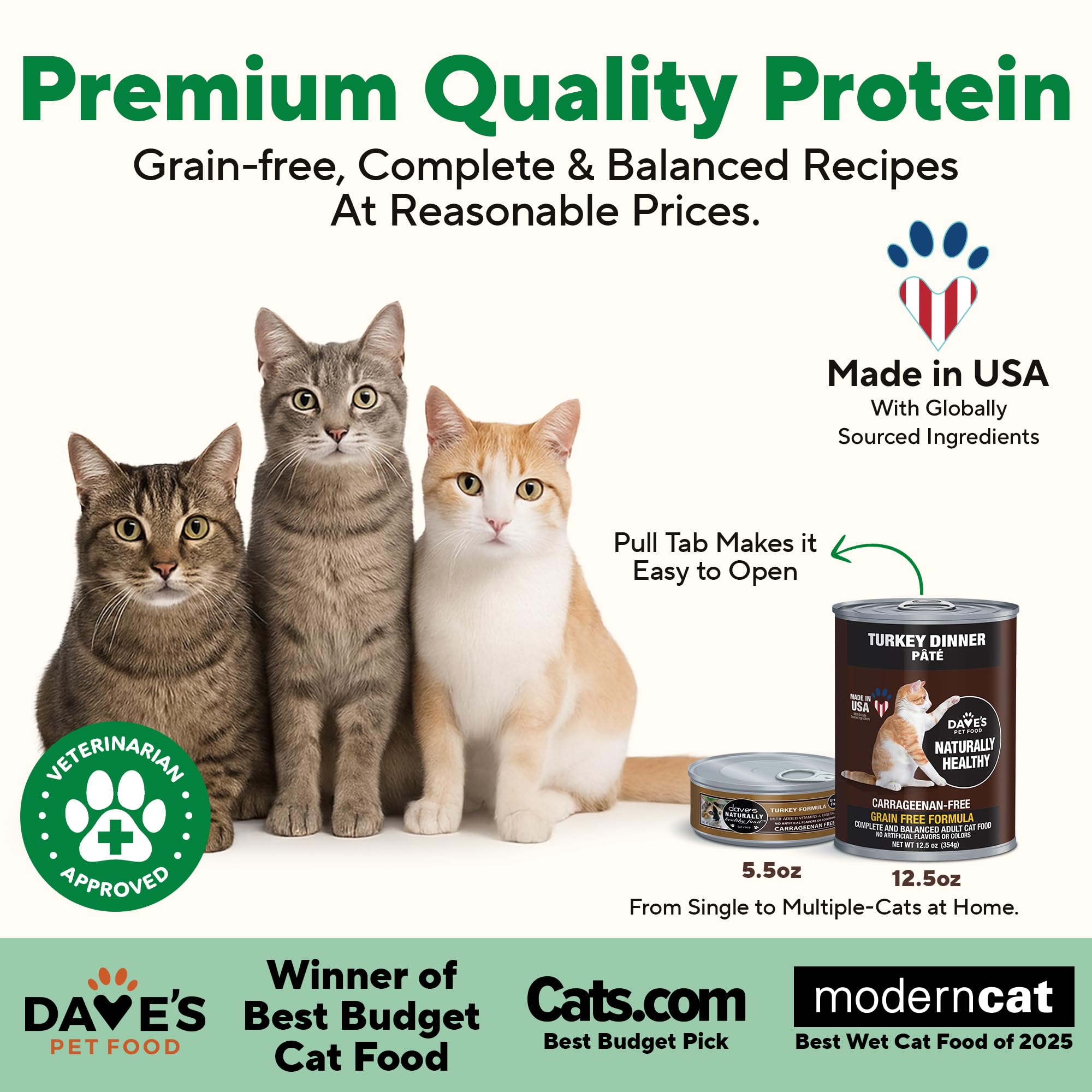 Dave's Pet Food Pâté dinde, texture crèmeuse idéale pour chats exigeants