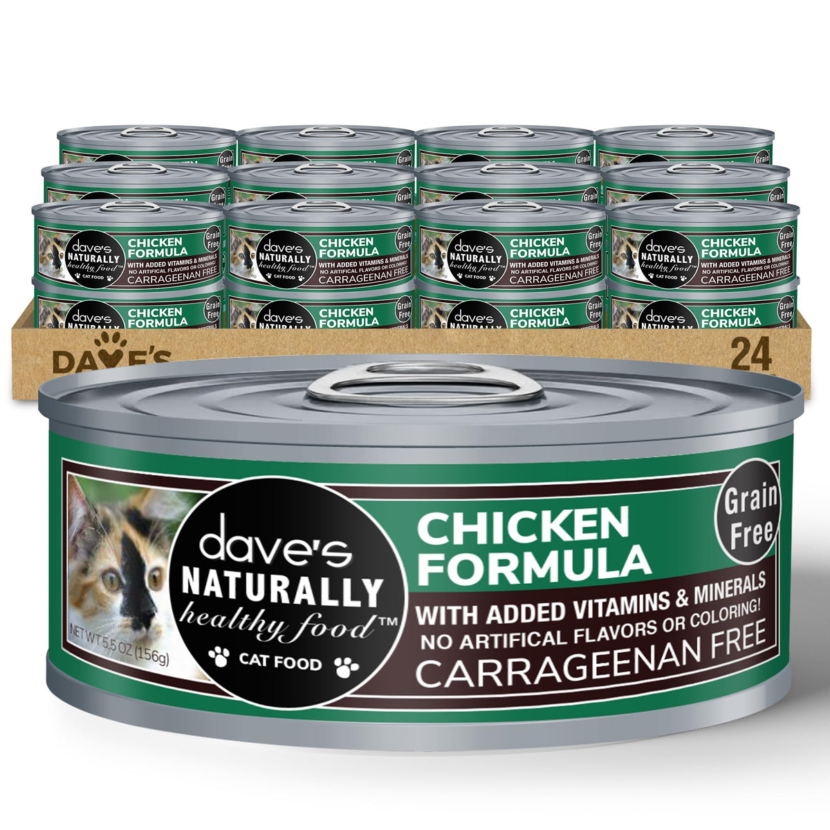 Dave's Pet Food Pâté poulet, texture onctueuse, hydratation facilitée
