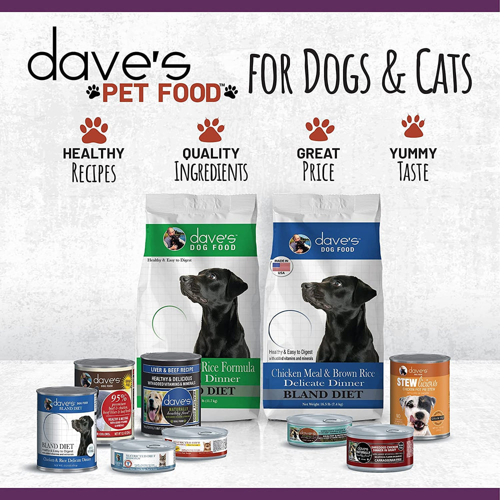 Dave's Pet Food - produit fabrique aux etats-unis, pate poulet de qualite