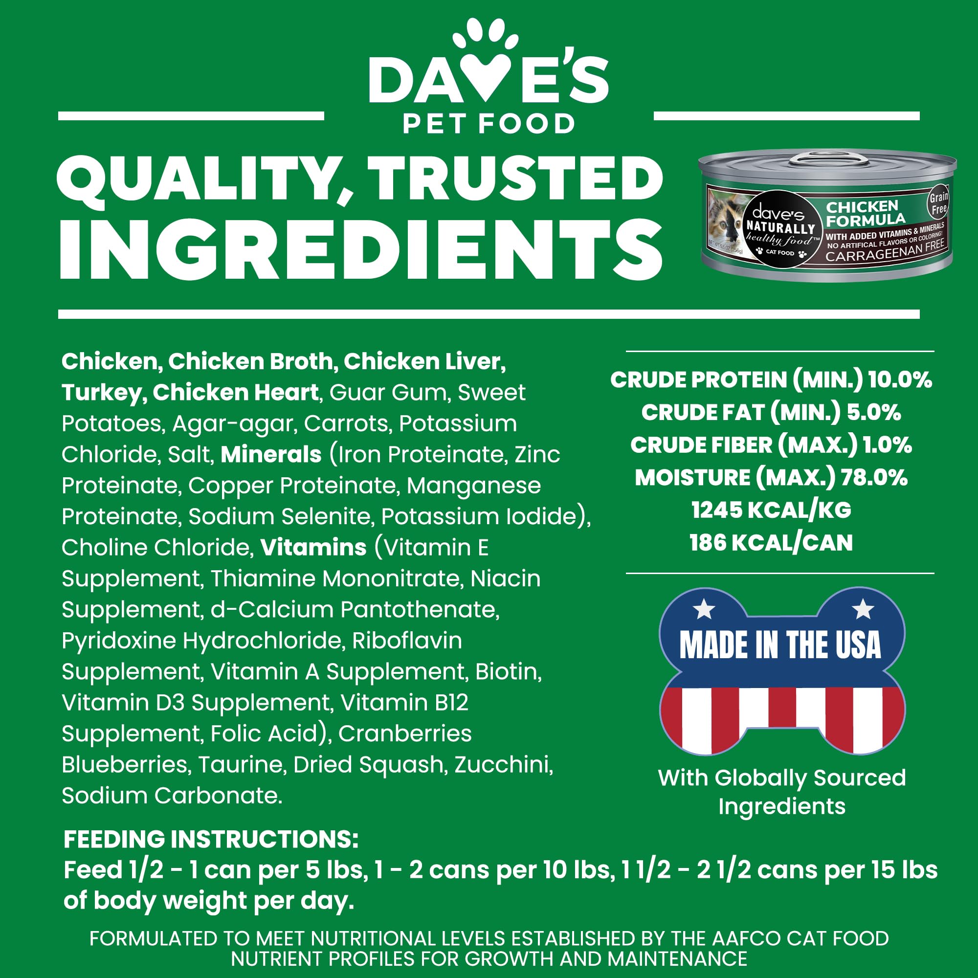 Dave's Pet Food Pâté poulet, vitamines et minéraux ajoutés pour le quotidien