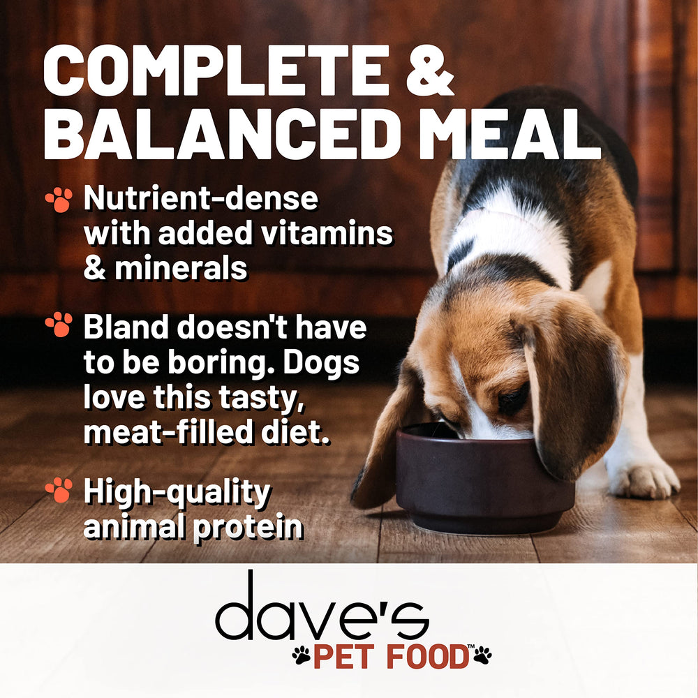 Dave's Pet Food – sans céréales, option simple pour chiens sensibles.