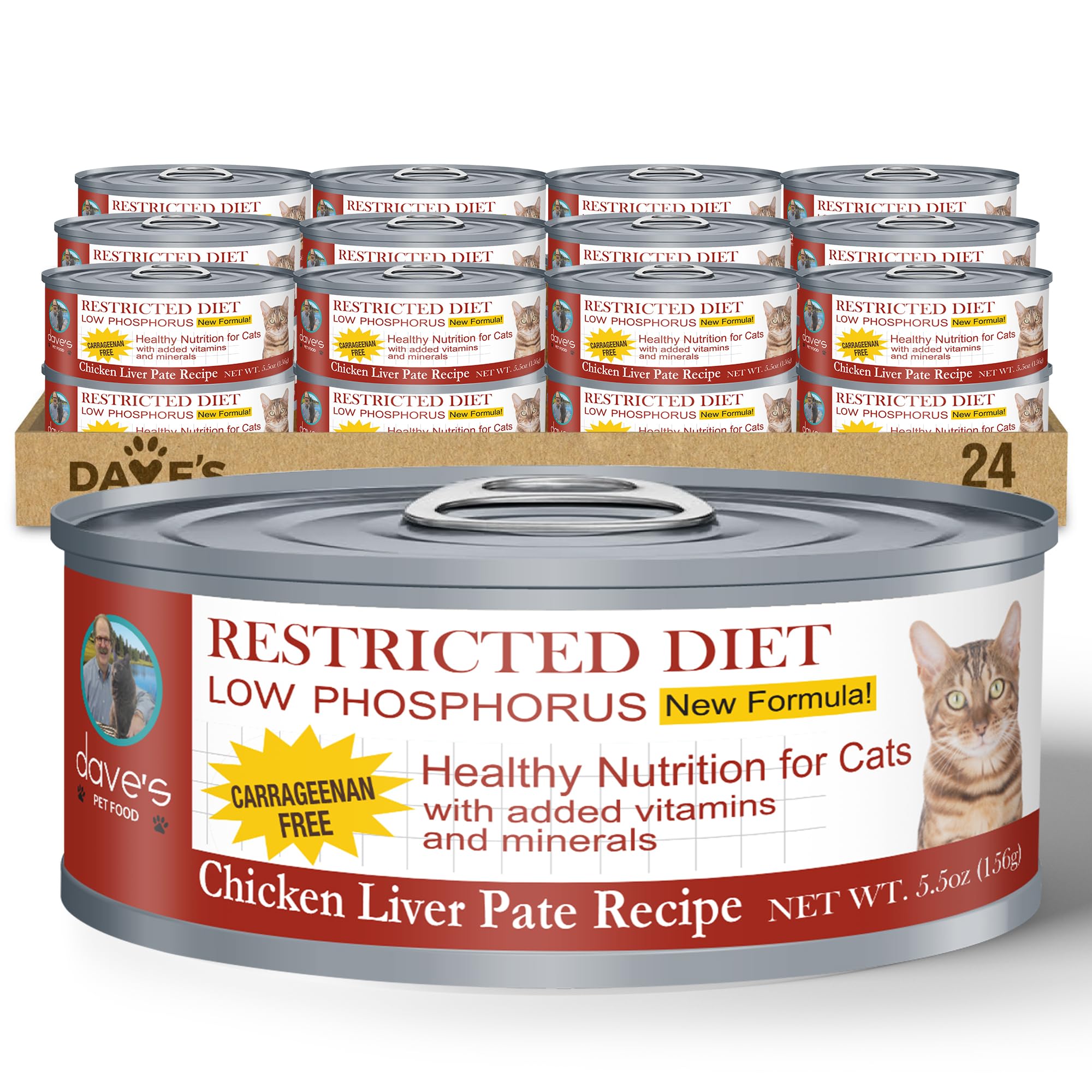 Dave's Pet Food conserve foie de poulet, texture riche et hydratante pour les repas quotidiens.
