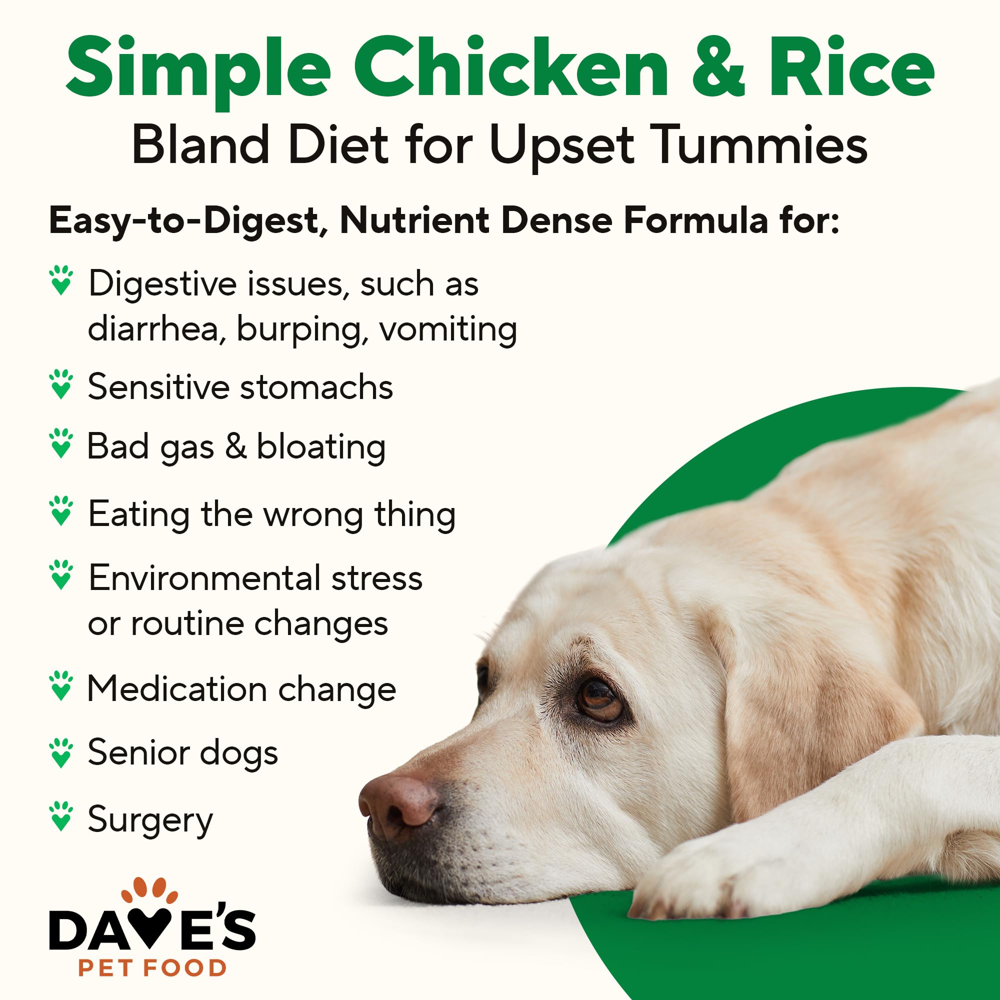 Dave's Pet Food texture-pate-douce : idéal pour chiens sensibles et problèmes dentaires.