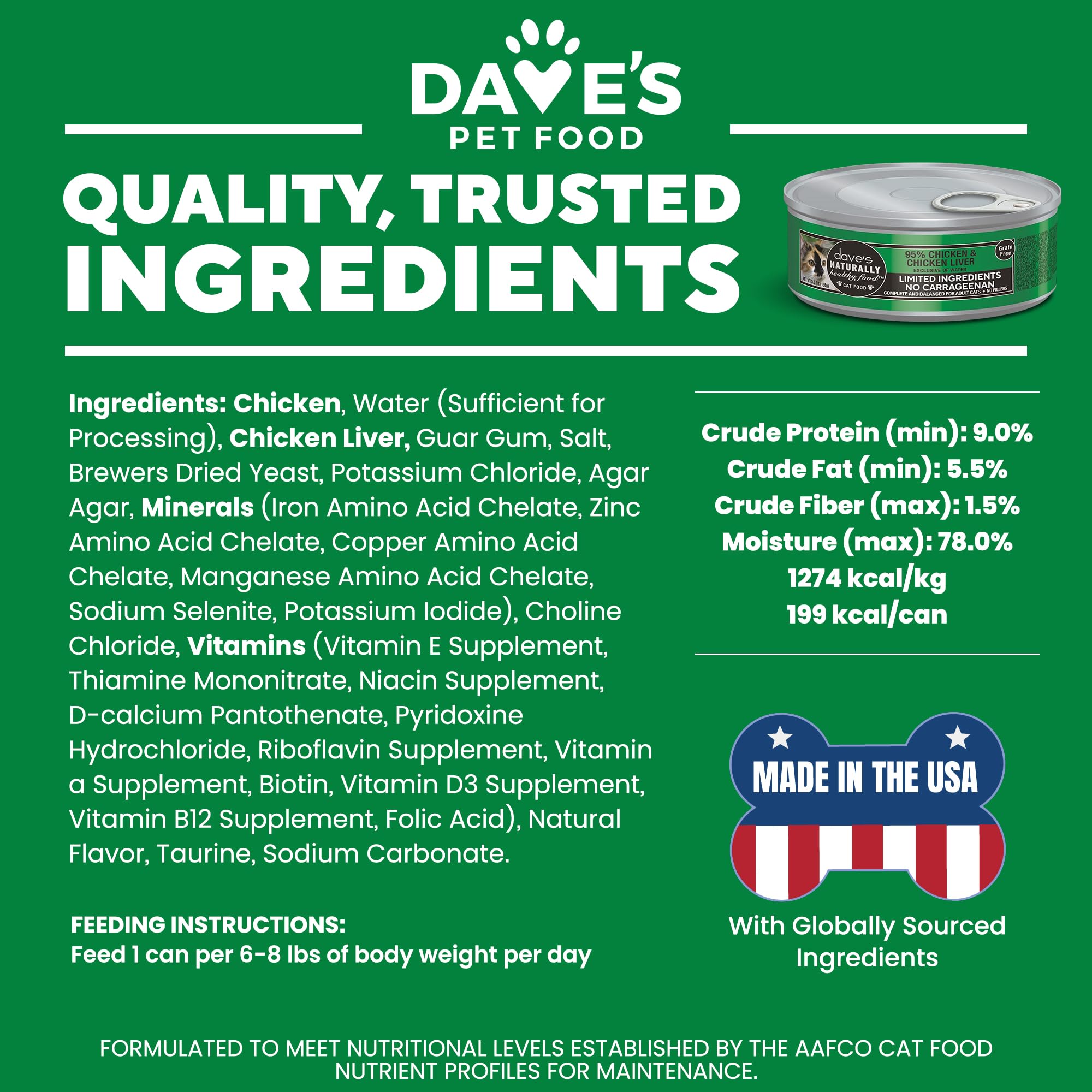 Dave's Pet Food texture pate protéines riches pour l'alimentation quotidienne