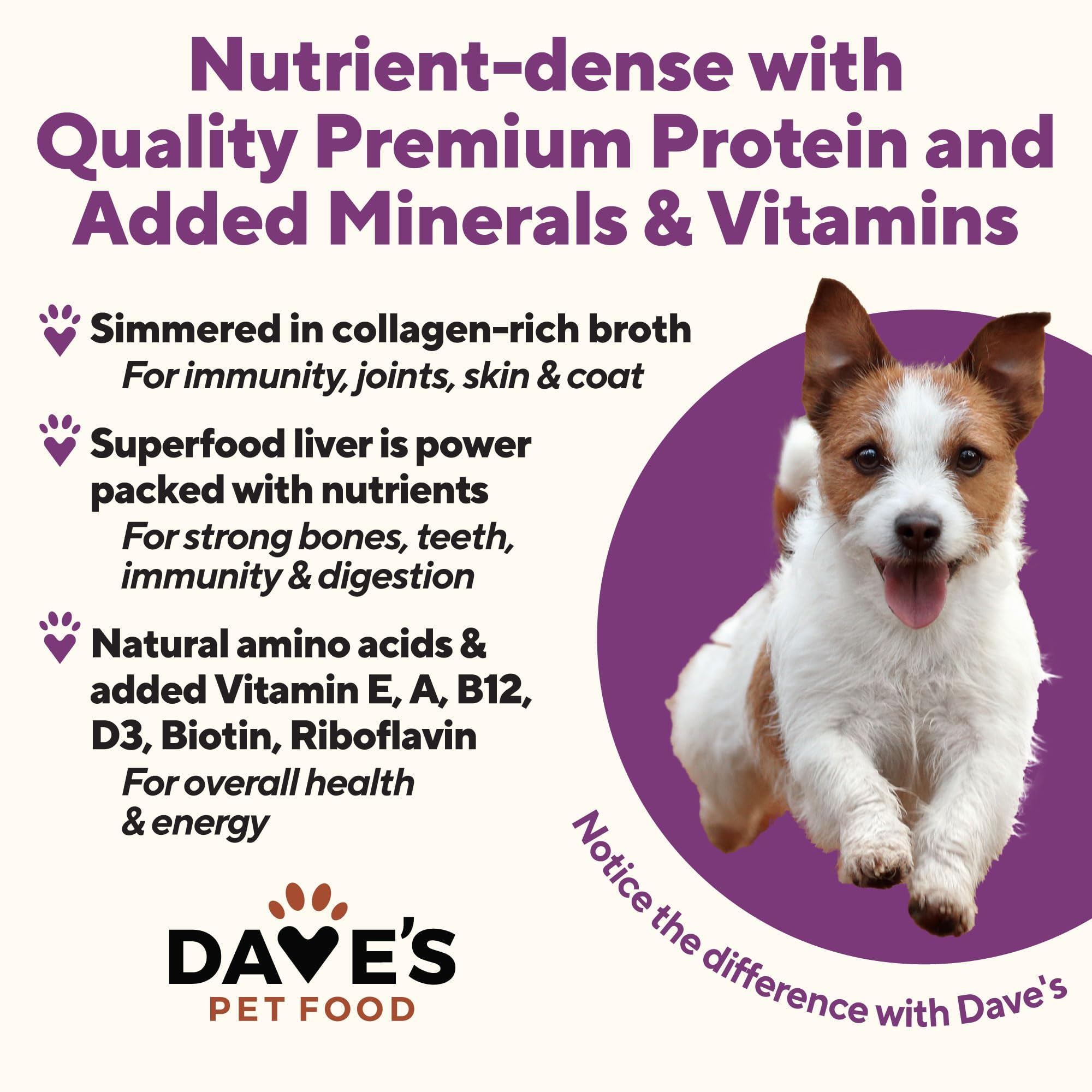 Dave's Pet Food topper naturel porc et patate douce pour varier les repas