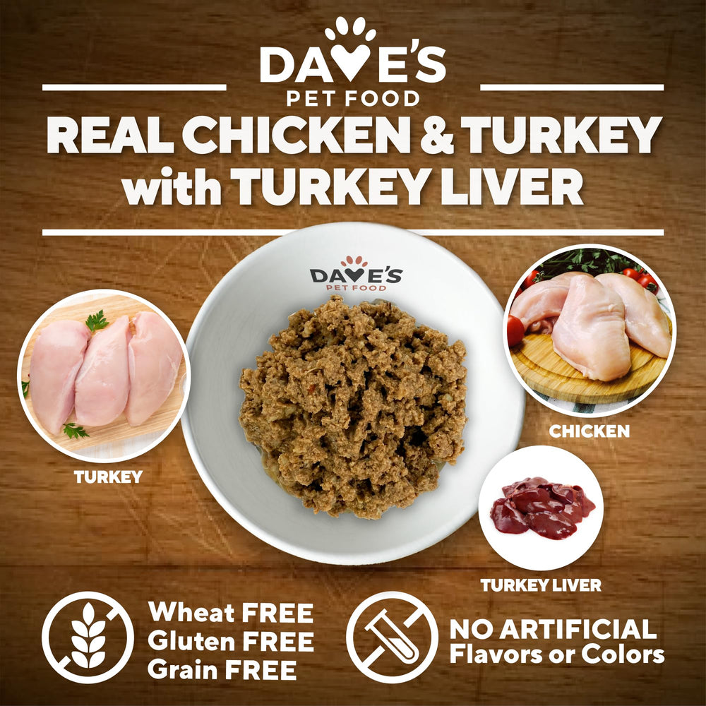 Dave's Pet Food – vitamines et minéraux ajoutés pour l'équilibre nutritionnel.