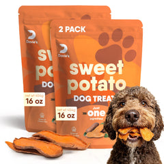 Davie's Naturals friandises patate douce, emballage pratique, parfait pour l'entraînement.
