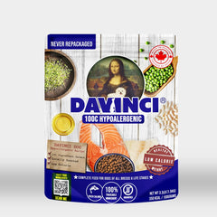 Davinci Chien saumon frais – premier plan, soutien potentiel pour alimentation sensible.