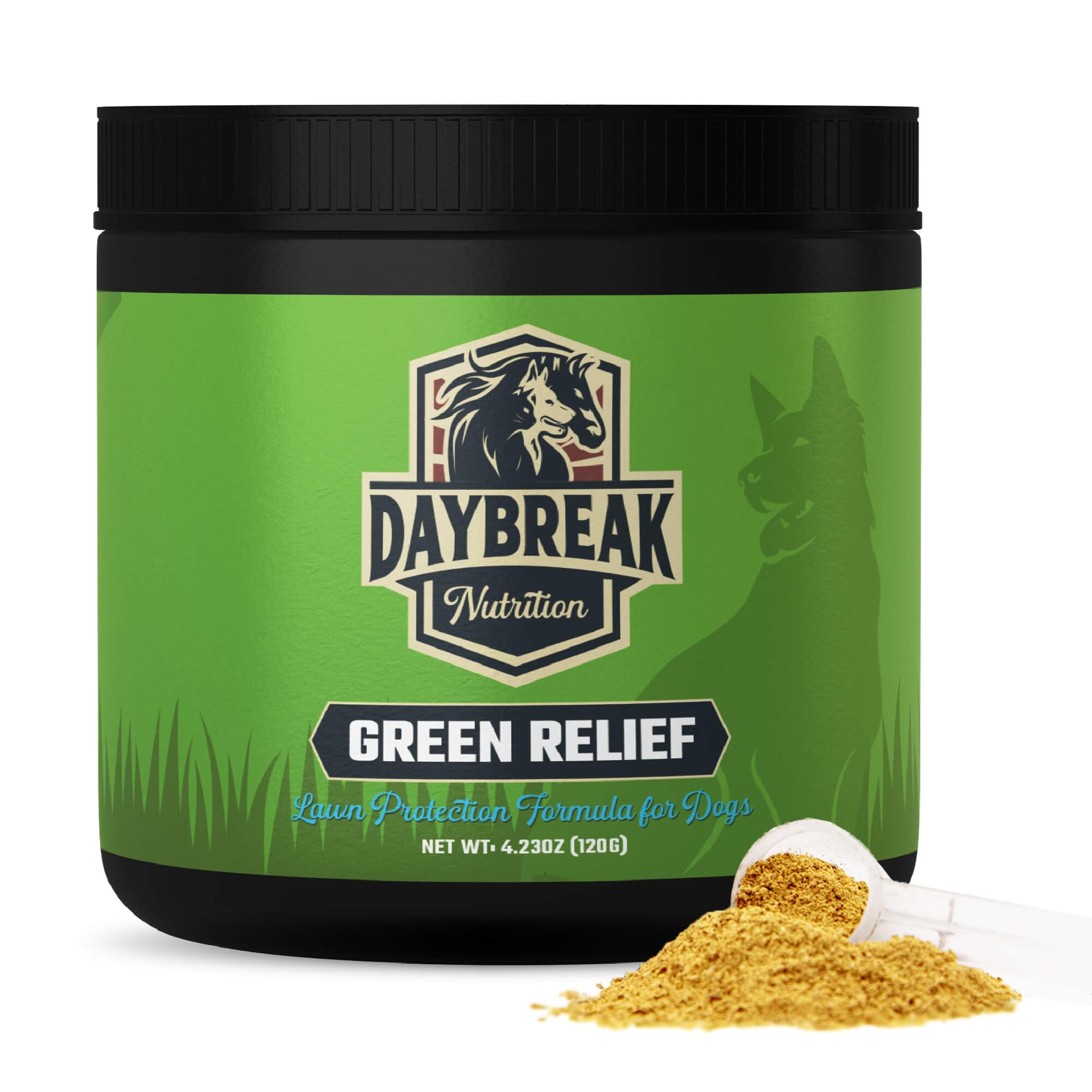 Green Relief Daybreak en emballage, présentation du produit et facilité d’achat.