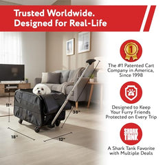 dbest chariot pour animaux : les poches grandes offrent des rangements pratiques pour friandises et accessoires.