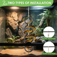 DBNESS configuration verticale favorise l escalade et l exploration quotidienne des reptiles.