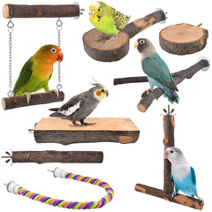 DBNESS balancoire oiseau en bois pomme, divertissement et repos sécurisés