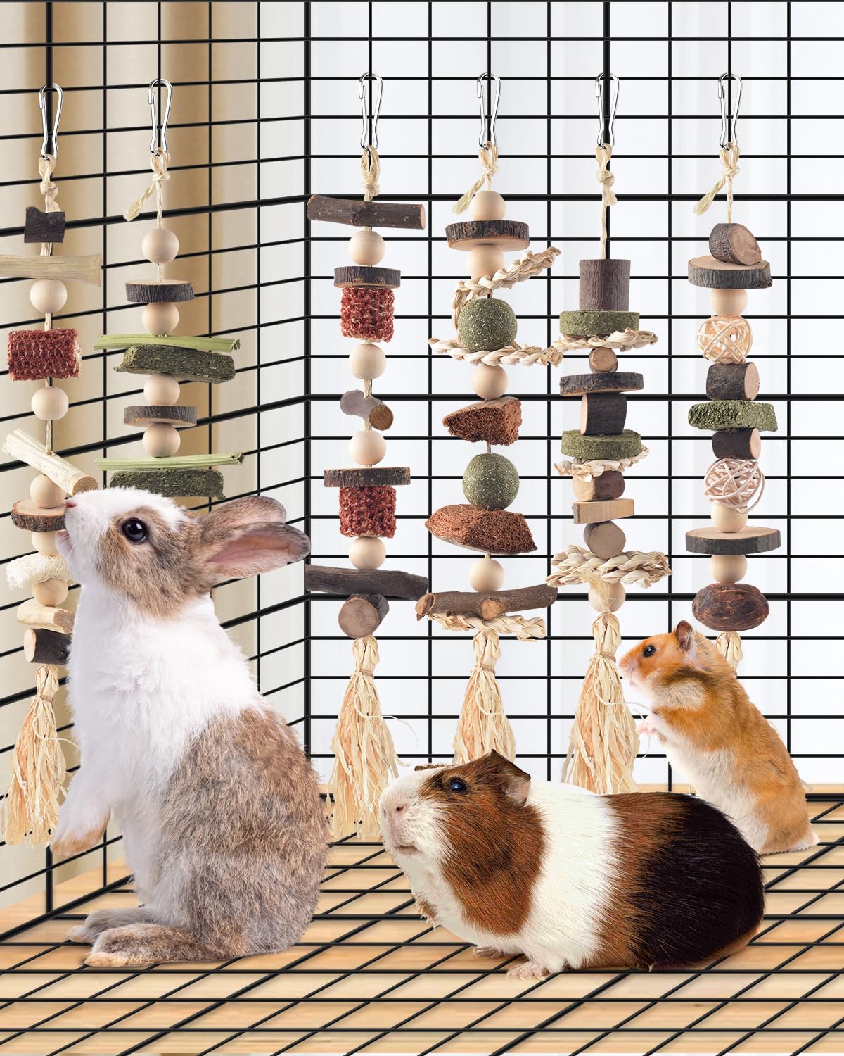DBNESS jouet-grignotage-lapin-noix-graines: enrichit les routines et prolonge le jeu.