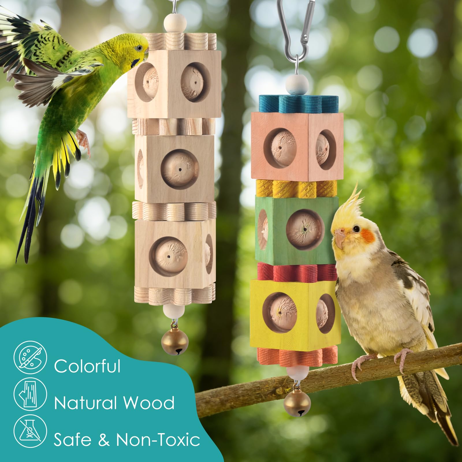 DBNESS hamac bois suspendu, espace stimulant pour oiseau