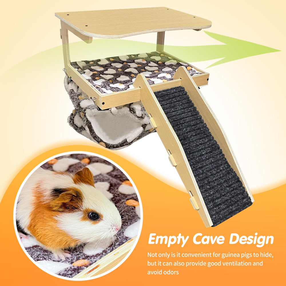 DCIAER cachette cobaye espace repos et jeu — habitat polyvalent pour petits animaux