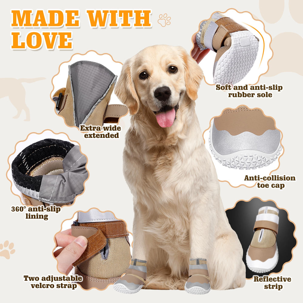 DcOaGt bottes chien, protection neige et glace.