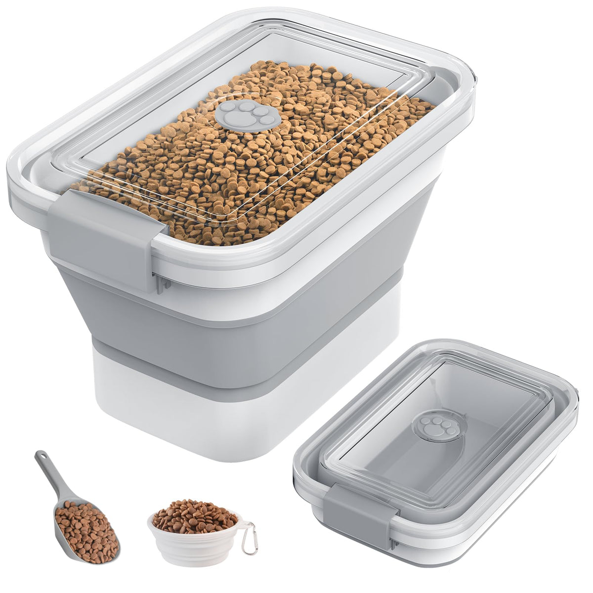 DDMOMMY bocal alimentaire pour chien pliable, gain de place et rangement facile.