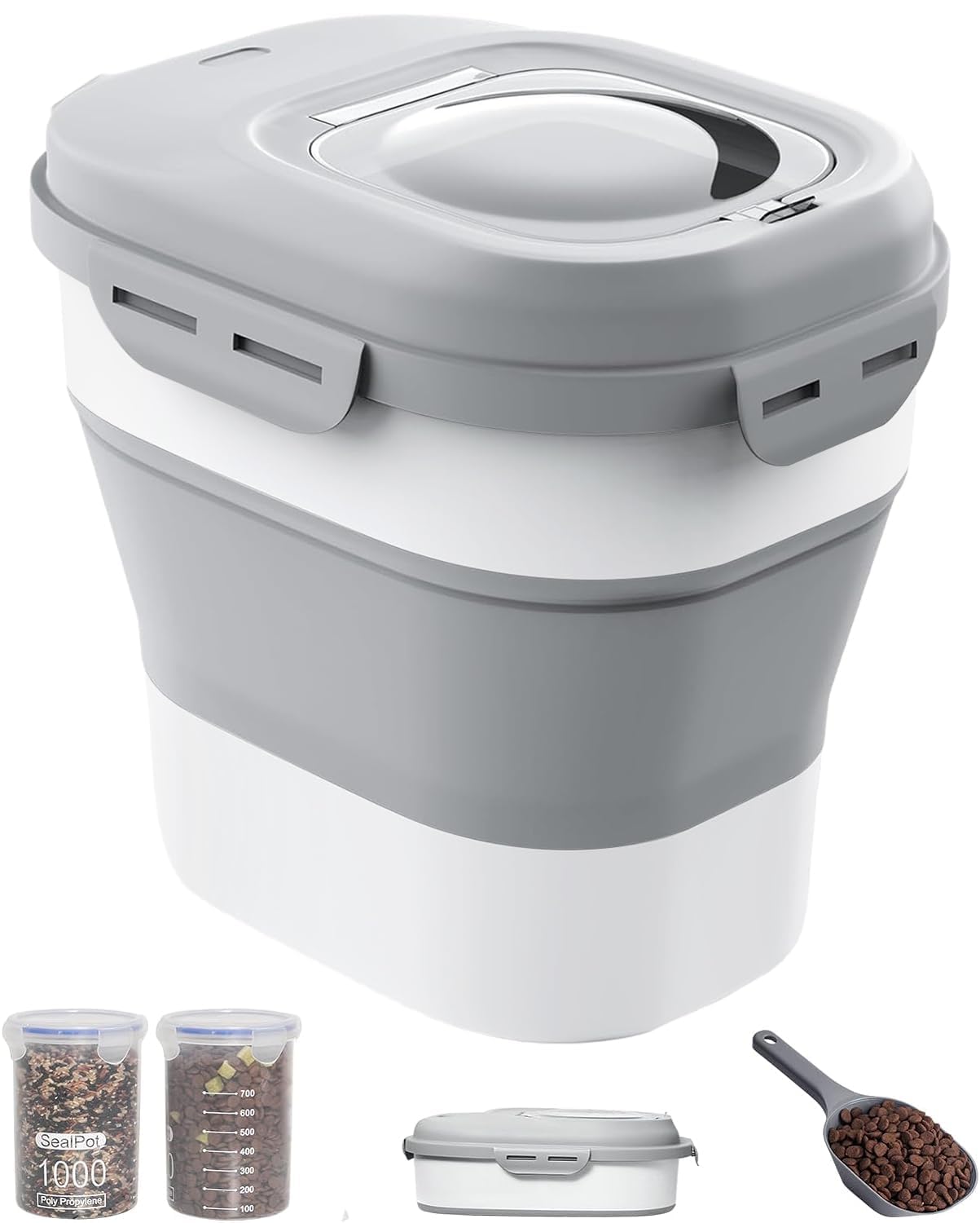 DDMOMMY Conteneur nourriture animal plié, rangement simple et propre