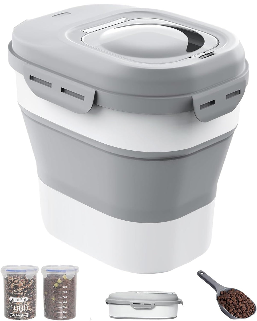 DDMOMMY Conteneur nourriture animal plié, rangement simple et propre