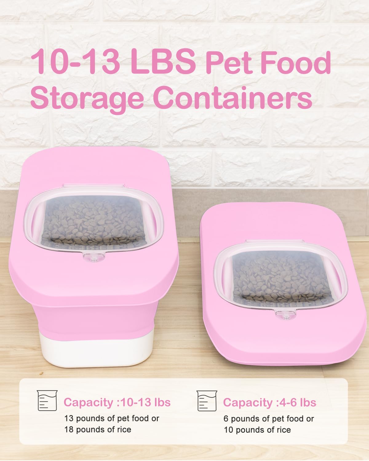 DDMOMMY Conteneur nourriture chien – ouvert pour rangement flexible et pratique