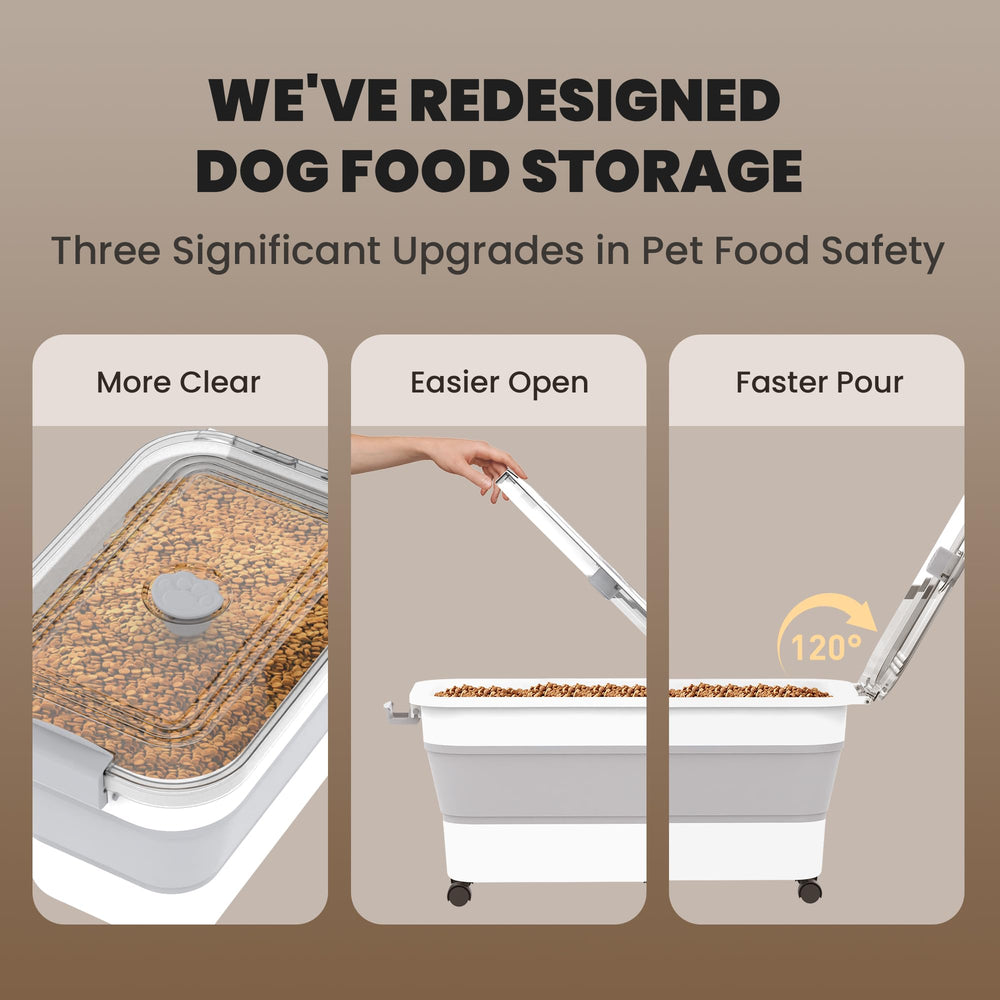 DDMOMMY Conteneur Nourriture Chien pliable pour optimiser l'espace dans la cuisine.