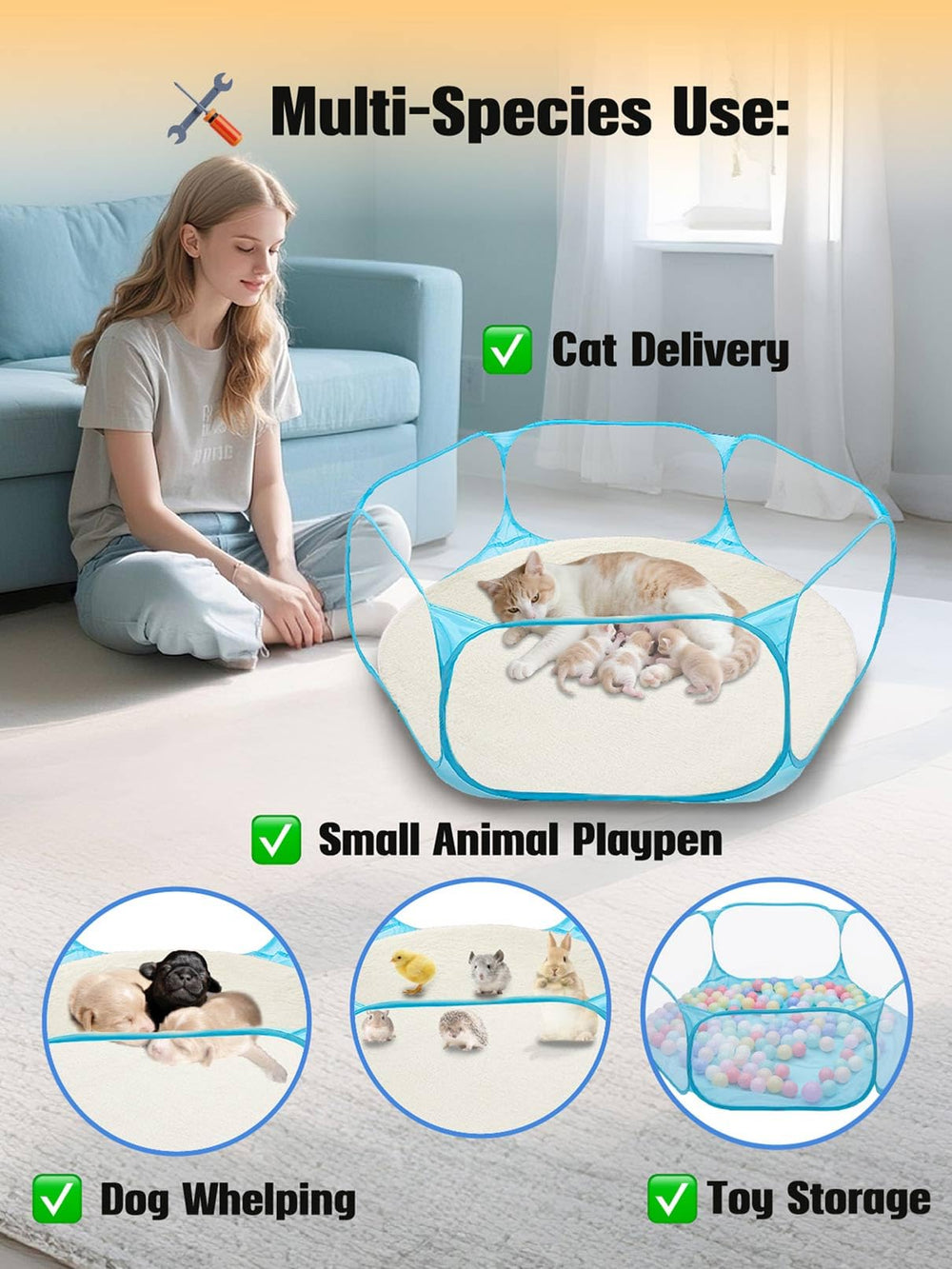 DDOTLUNA maison nurserie chat chiot portable et pratique.