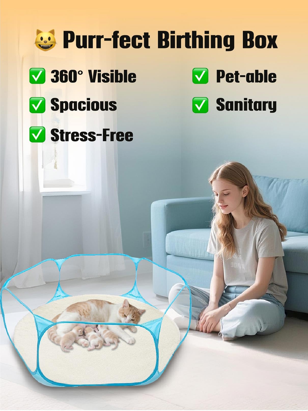 DDOTLUNA nid chat pliable facilite une installation rapide et propre.