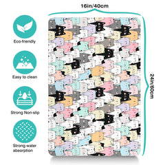 Tapis grand format 24x16 DDPODNQAK pour plusieurs bols chiens/chats.