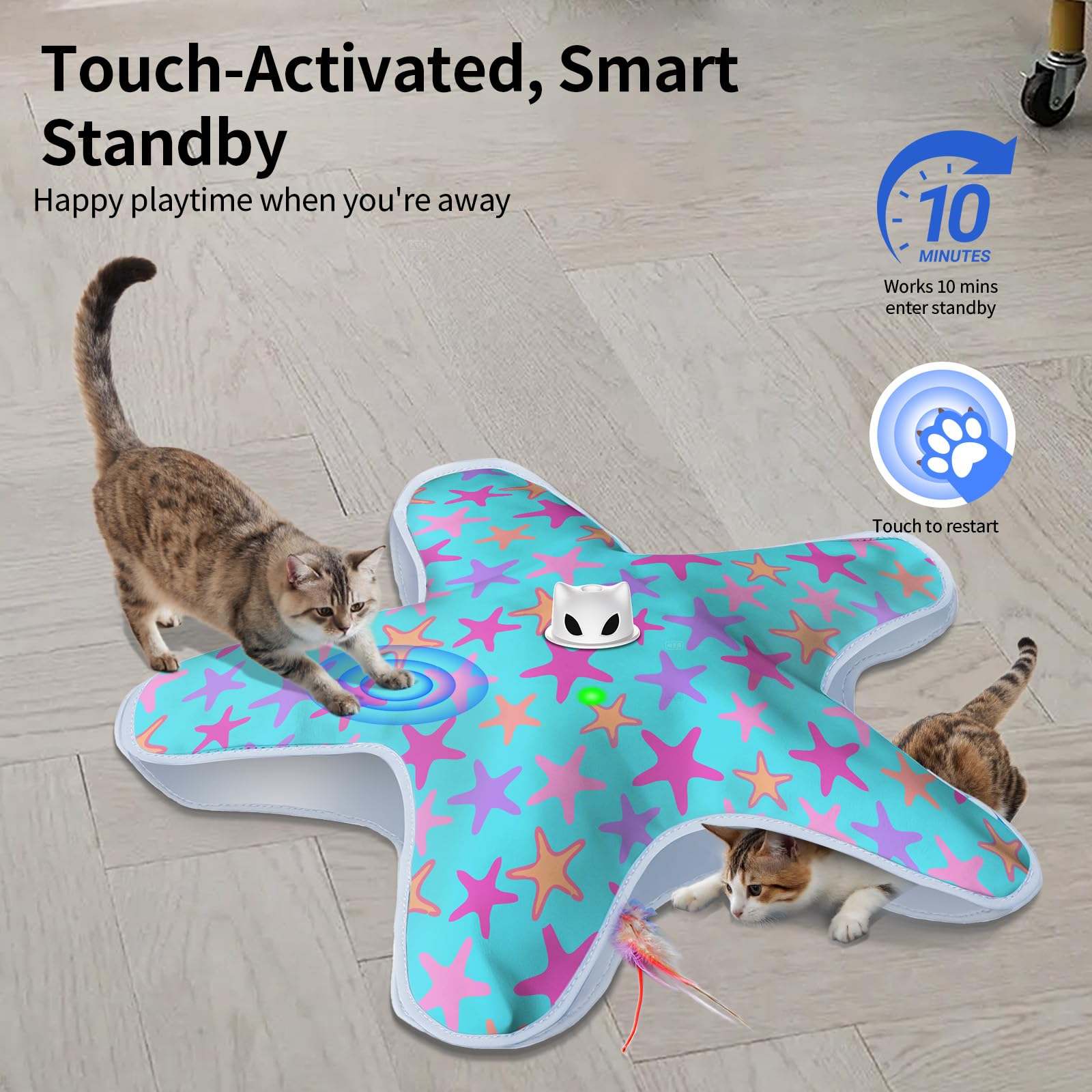 ddxcoo activation tactile, jouet réactif par les pattes du chat.
