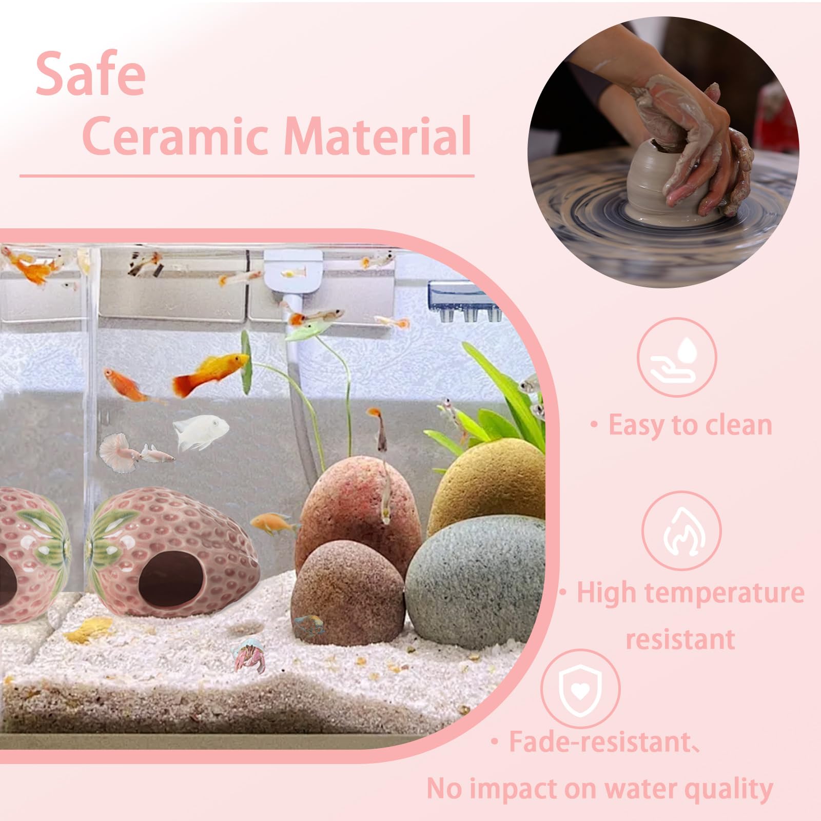 Deapeey accessoire aquarium habitat multi: refuge polyvalent pour crevettes et petits poissons