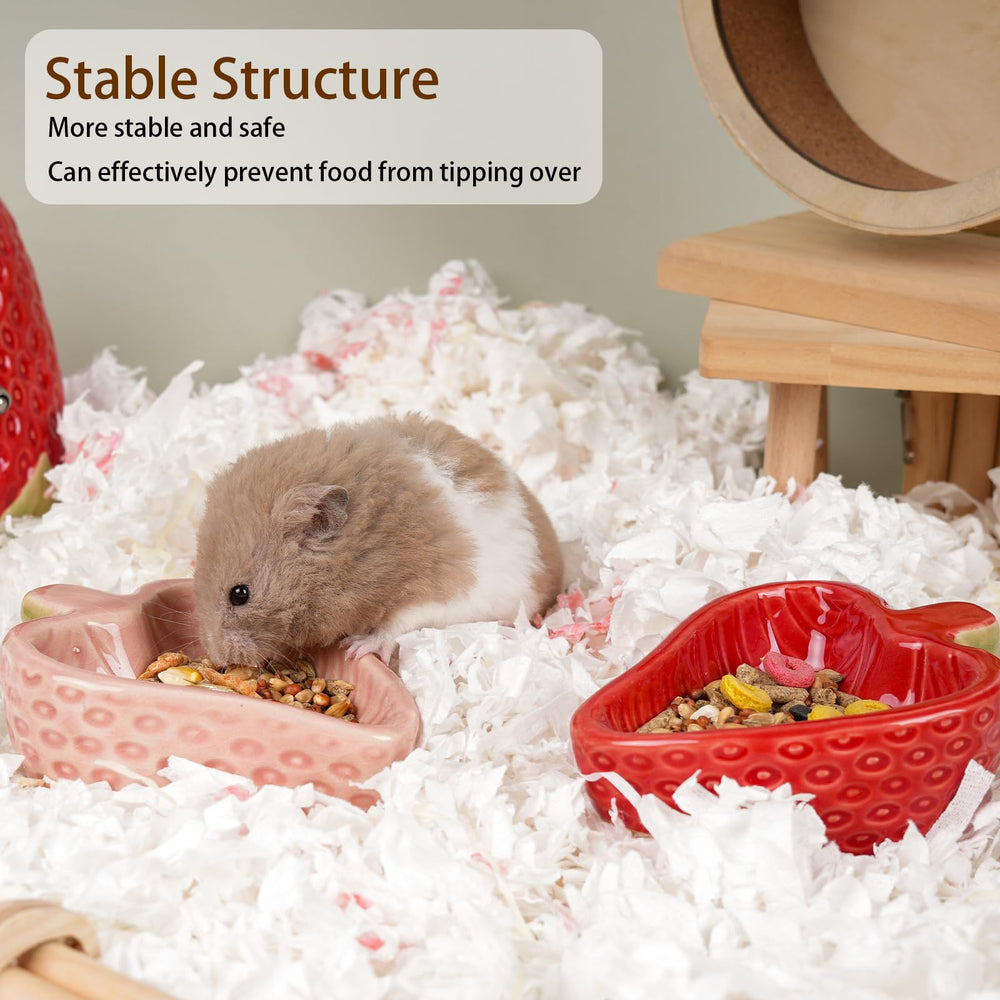Ensemble Deapeey de 2 bols hamster, pratique pour repas et hydratation.