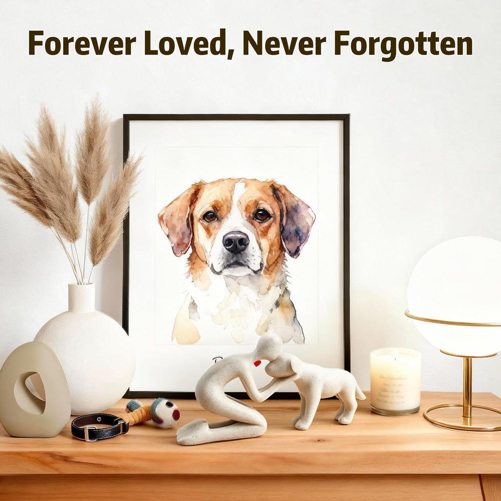 Détail homme et chien DearKeeps — scène réconfortante et touchante