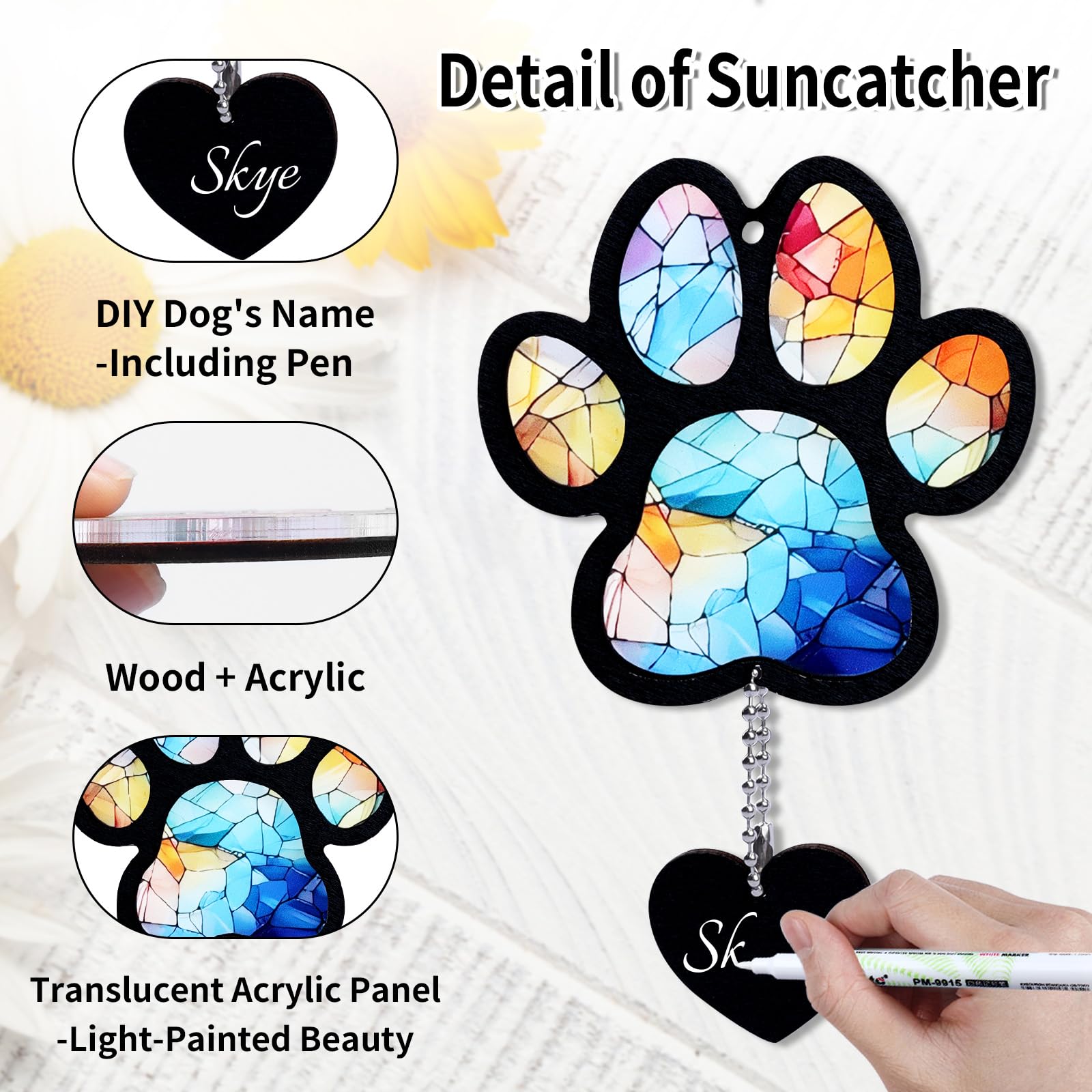 DearKeeps suncatcher en acrylique personnalisable, capte la lumière et illumine le souvenir