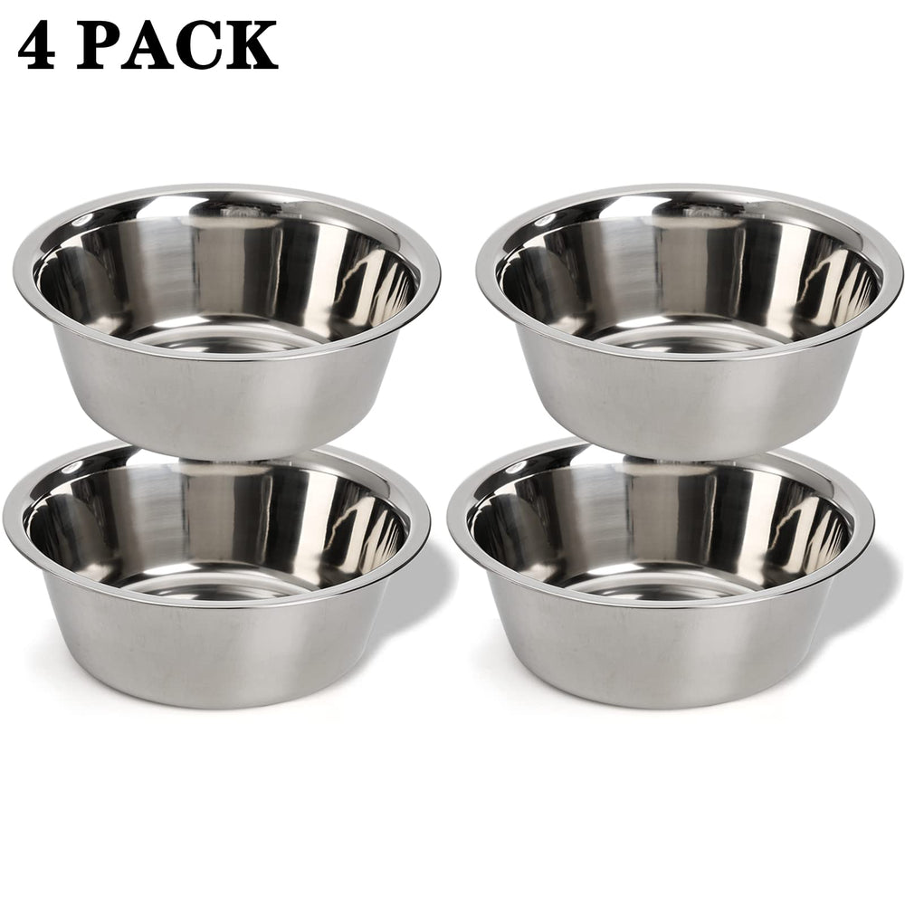 Bol inox DEAYOU capacite 1,4 L, ideal pour nourriture et eau.