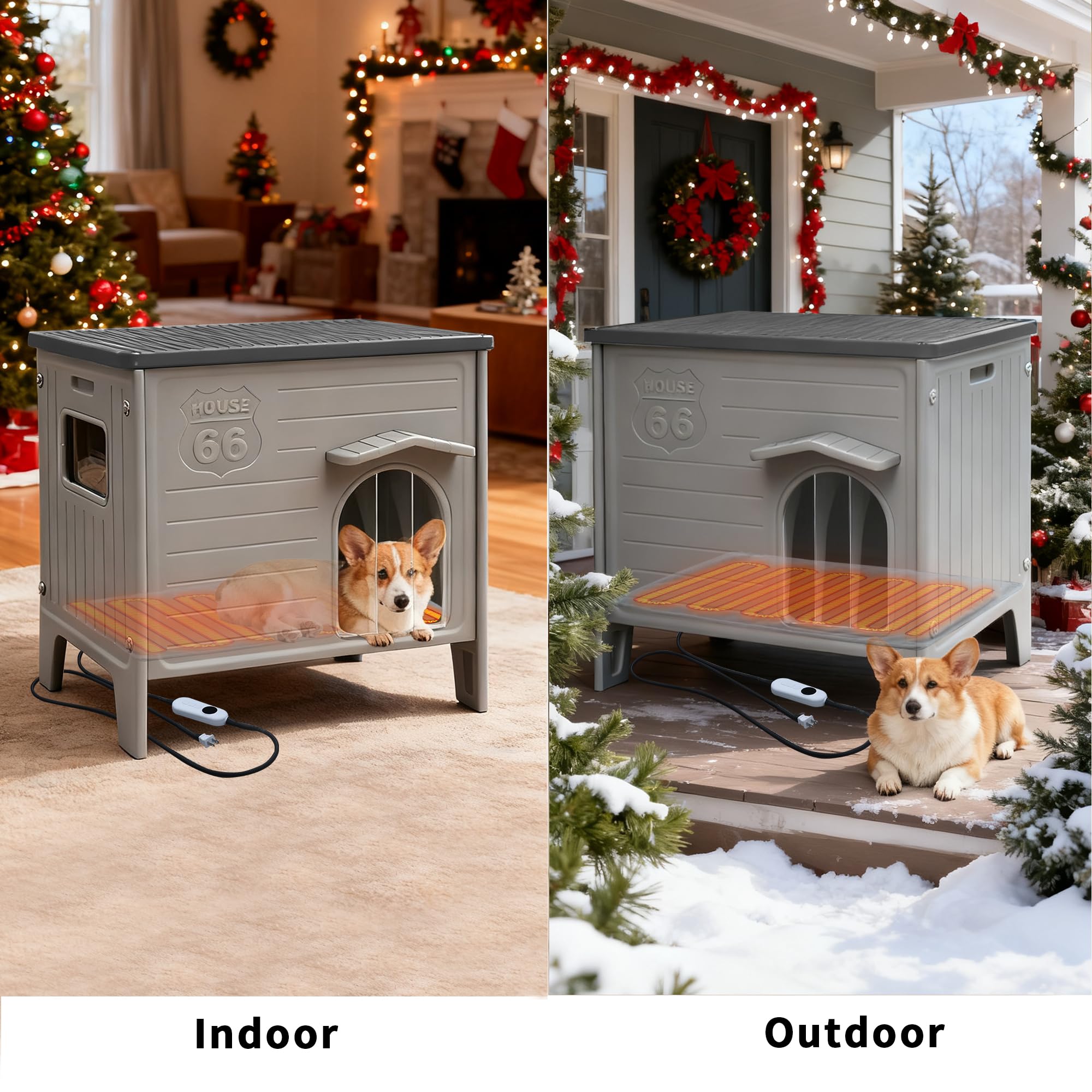 Deblue abri chien exterieur gris, ideale en toutes temperatures